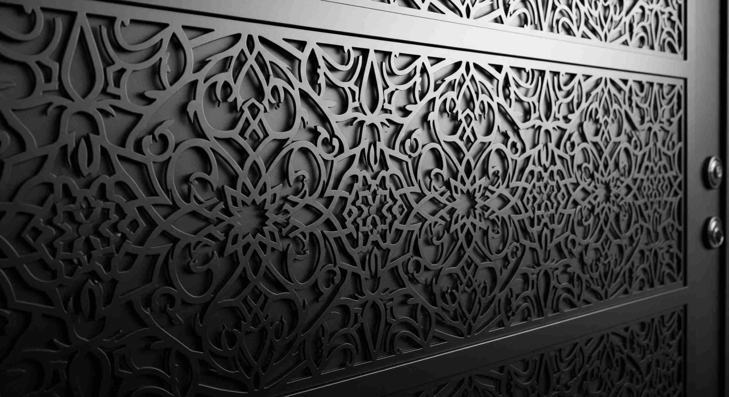 طرح اسلیمی و گرههای ایرانی درب سی ان سی