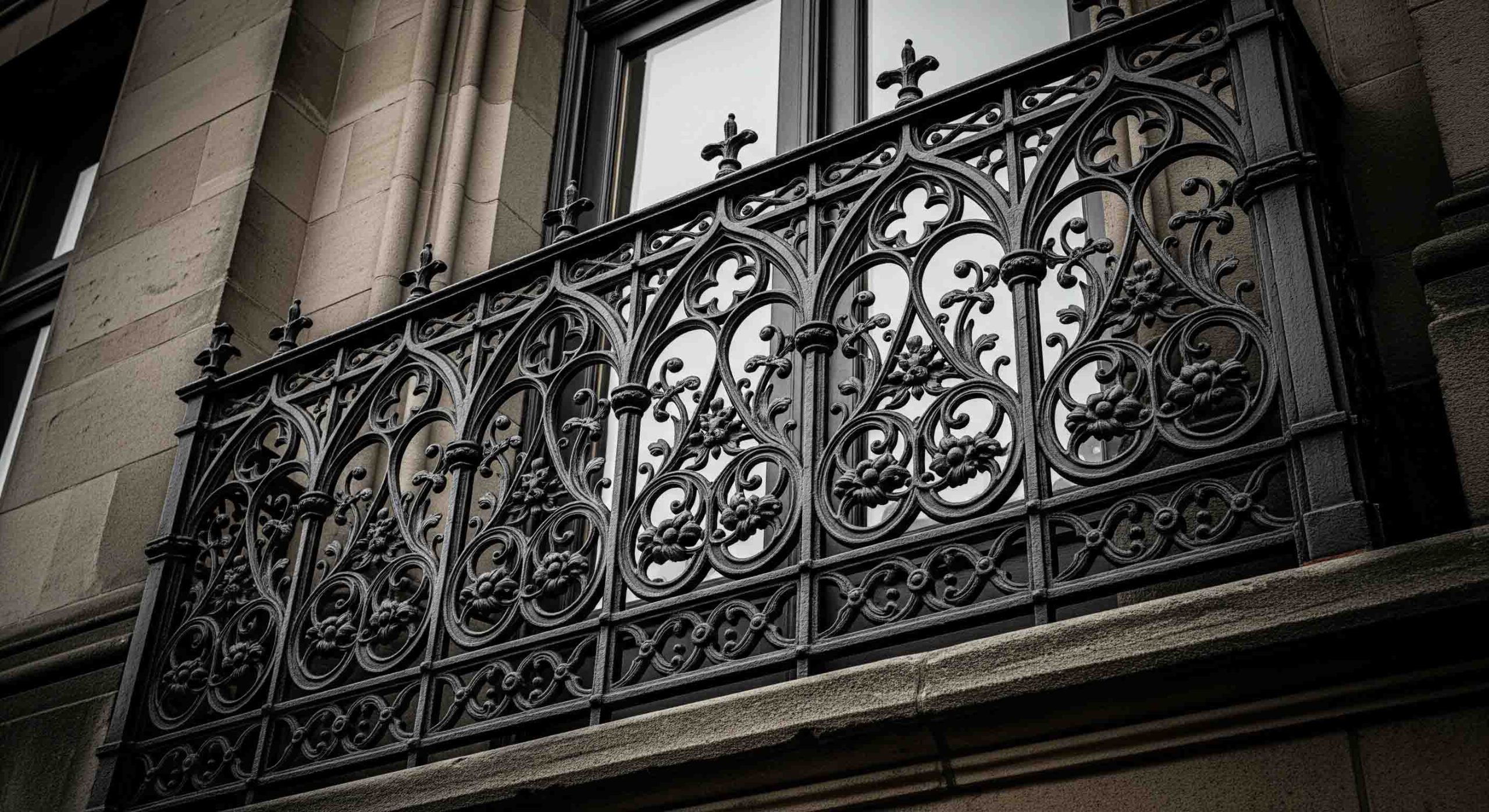 طرح تاریخی و قدیمی نرده پنجره فرفورژه