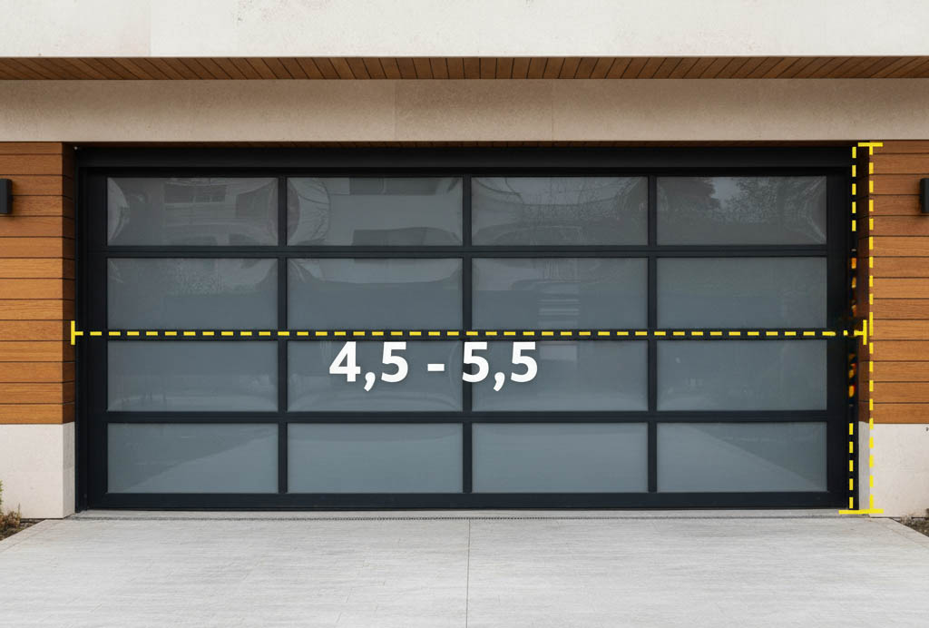 ابعاد استاندارد درب پارکینگ چقدر هست؟