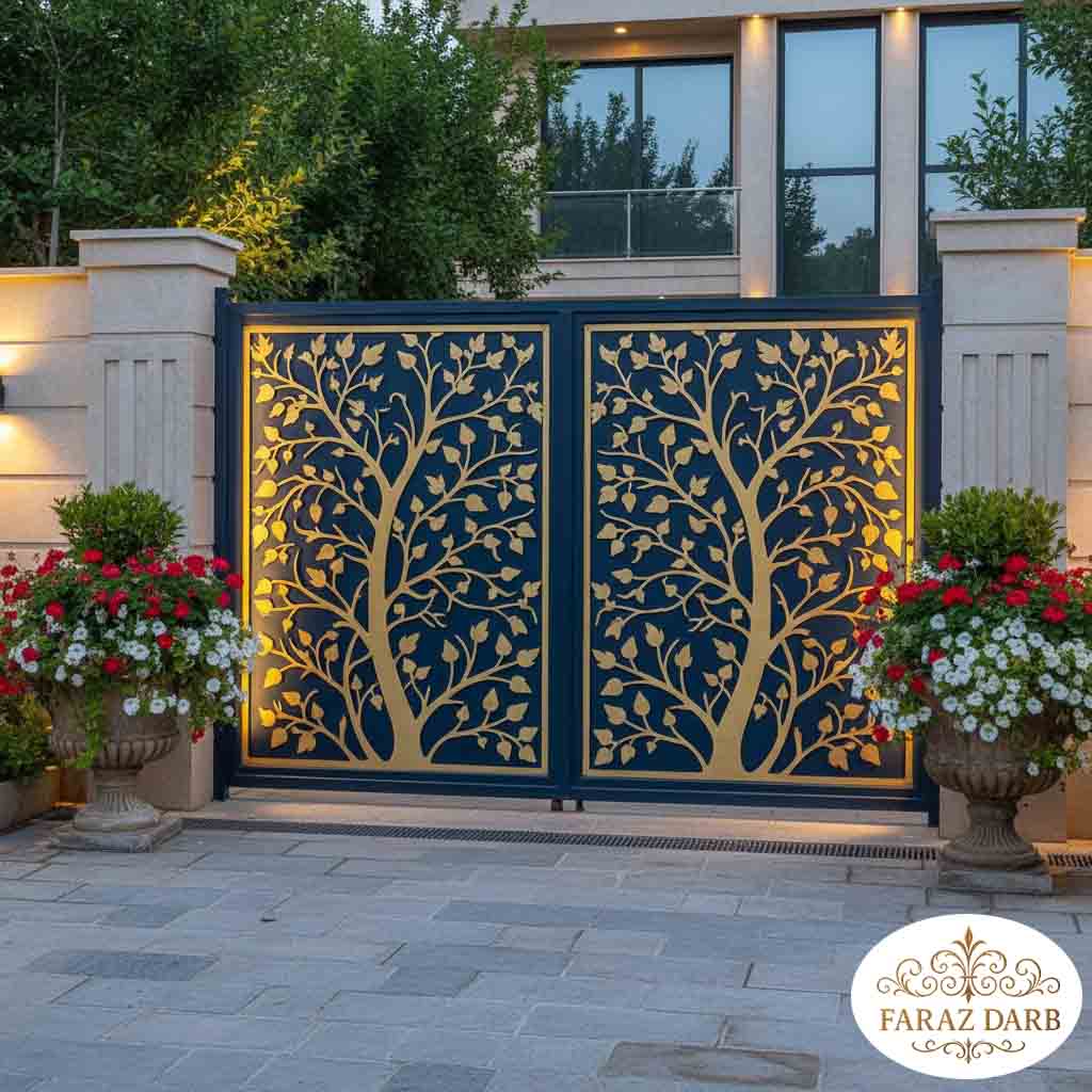 مدل‌های با ورق CNC و جزئیات طلایی