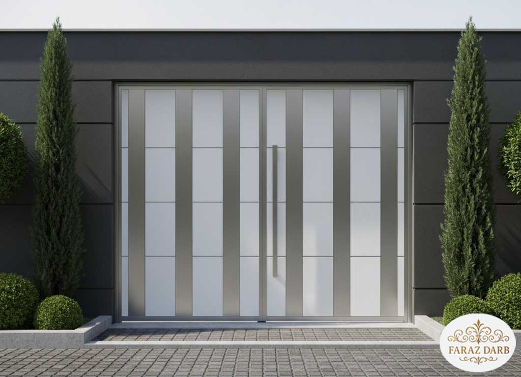 ترکیب پنل‌های سفید و نقره‌ای