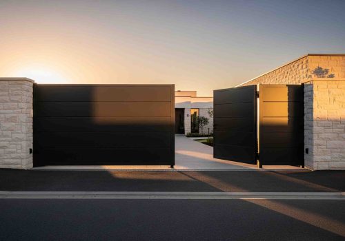 درب حیاط دو لنگه ساده