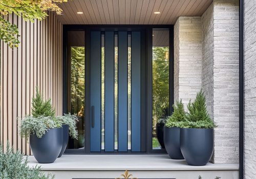 20 مدل رنگ درب حیاط سرمه ای طلایی (1404)